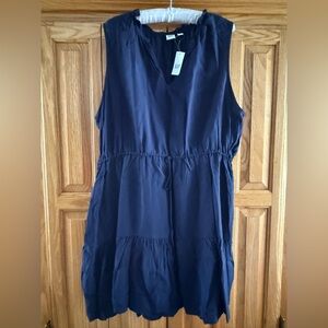 Plus Size XXL Navy Blue Sleeveless Tiered Dress Casual Summer NWT